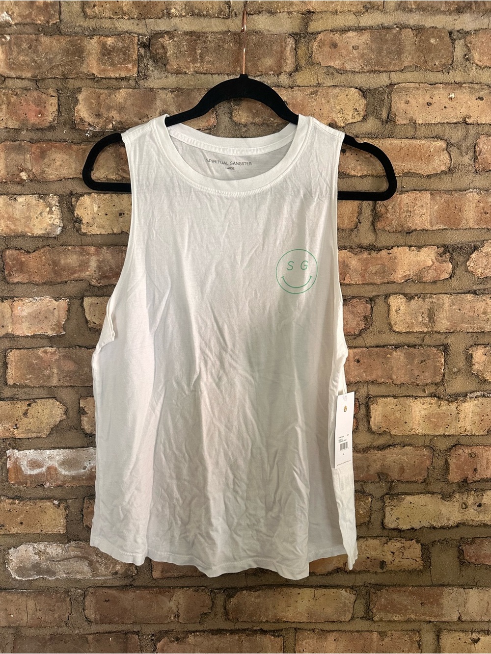 Spiritual Gangster White Sleeveless Tank Radiate Kindness